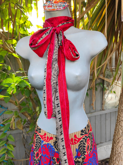 Hareems bloomer balloon trousers & scarf 6-16 Red Blue
