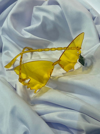 Yellow butterfly glasses