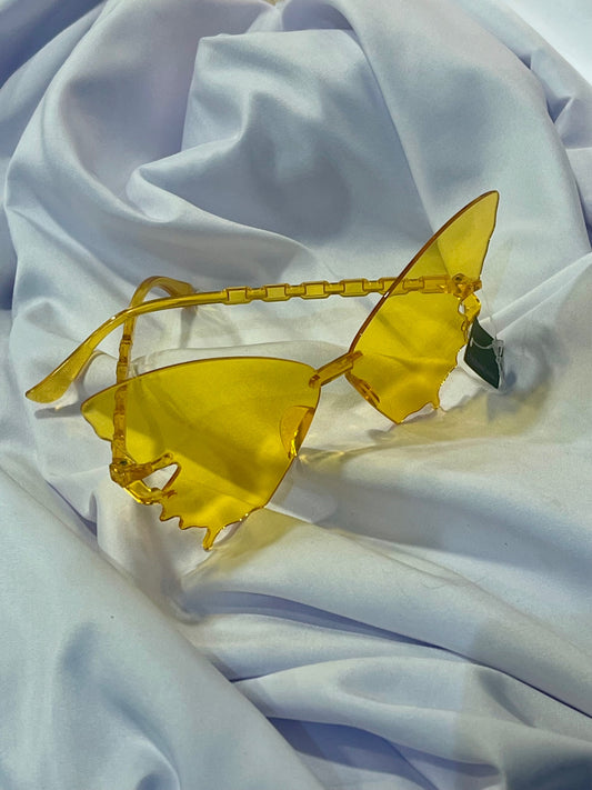 Yellow butterfly glasses