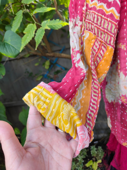 Kantha Festie Hoodie 6-14 red yellow