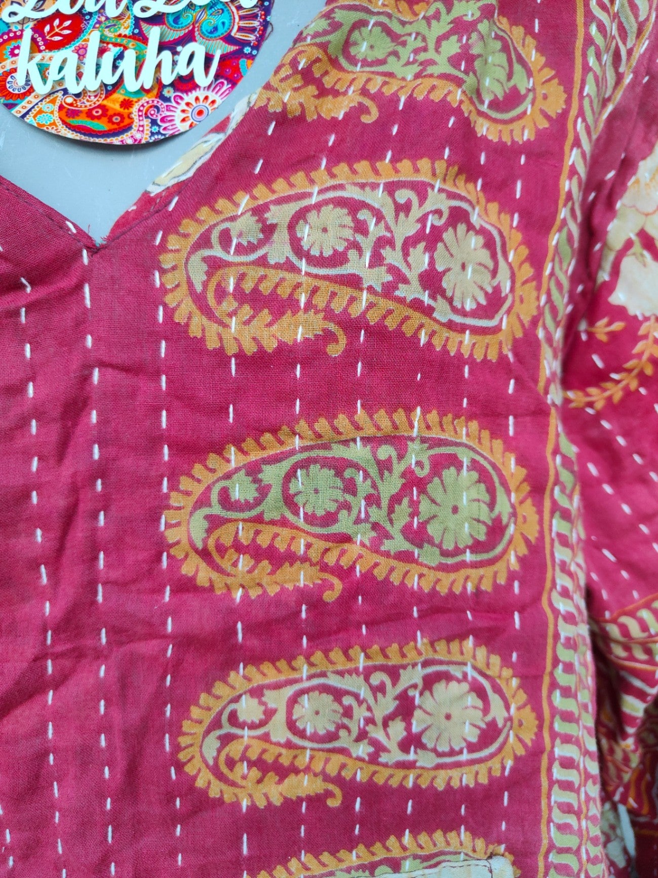 Kantha Festie Hoodie 6-14 red yellow