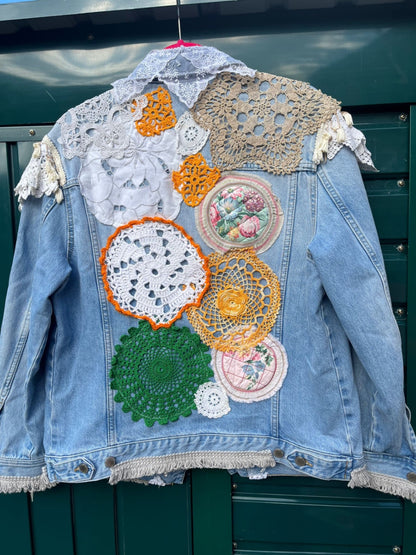 Lace Reworked Denim Jacket
