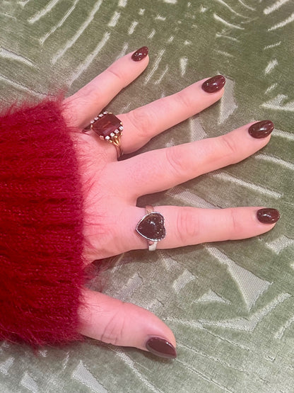 Mystic Mood Ring Heart Silver Mixed Sizes