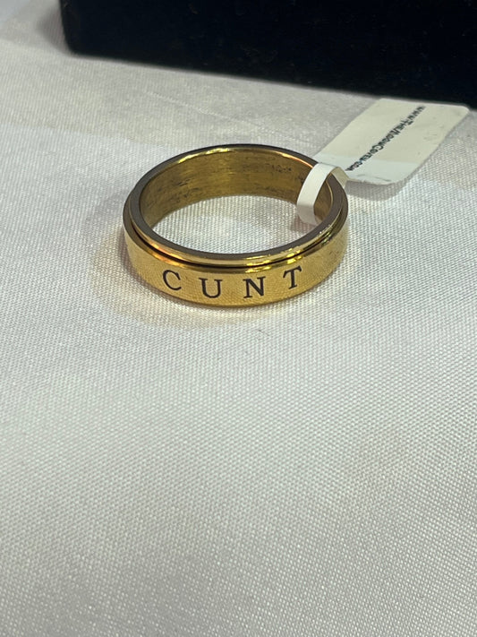 C*UNT Spinner Ring Gold– Size 8 Stainless Steel