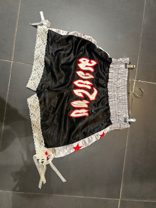 Upcycled boxing shorts 