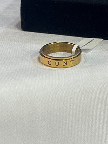 C*UNT Spinner Ring Gold – Size 9 Stainless Steel