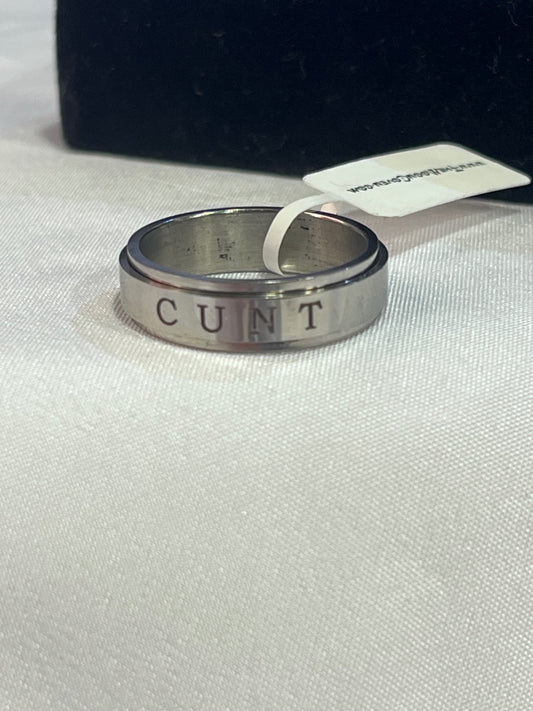 C*UNT Spinner Ring Silver –Size 7 Stainless Steel 