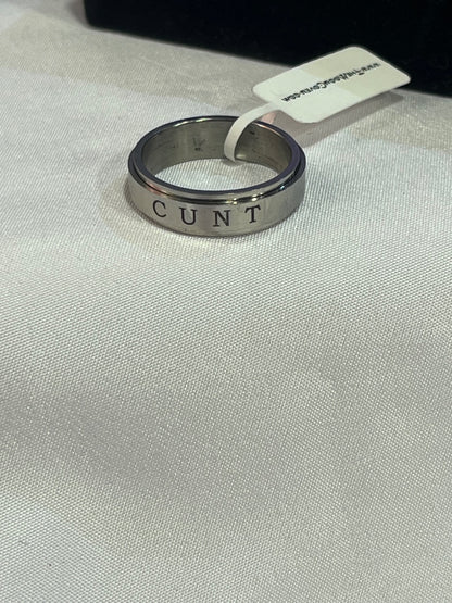 C*UNT Spinner Ring Silver – Size 10 Stainless Steel 