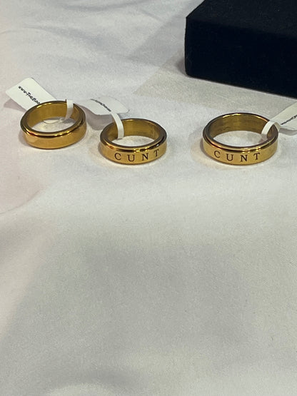 C*UNT Spinner Ring Gold– Size 7 Stainless Steel