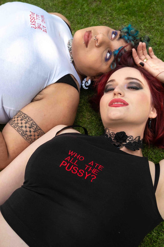 Who Ate All The Pussy? Crop - White