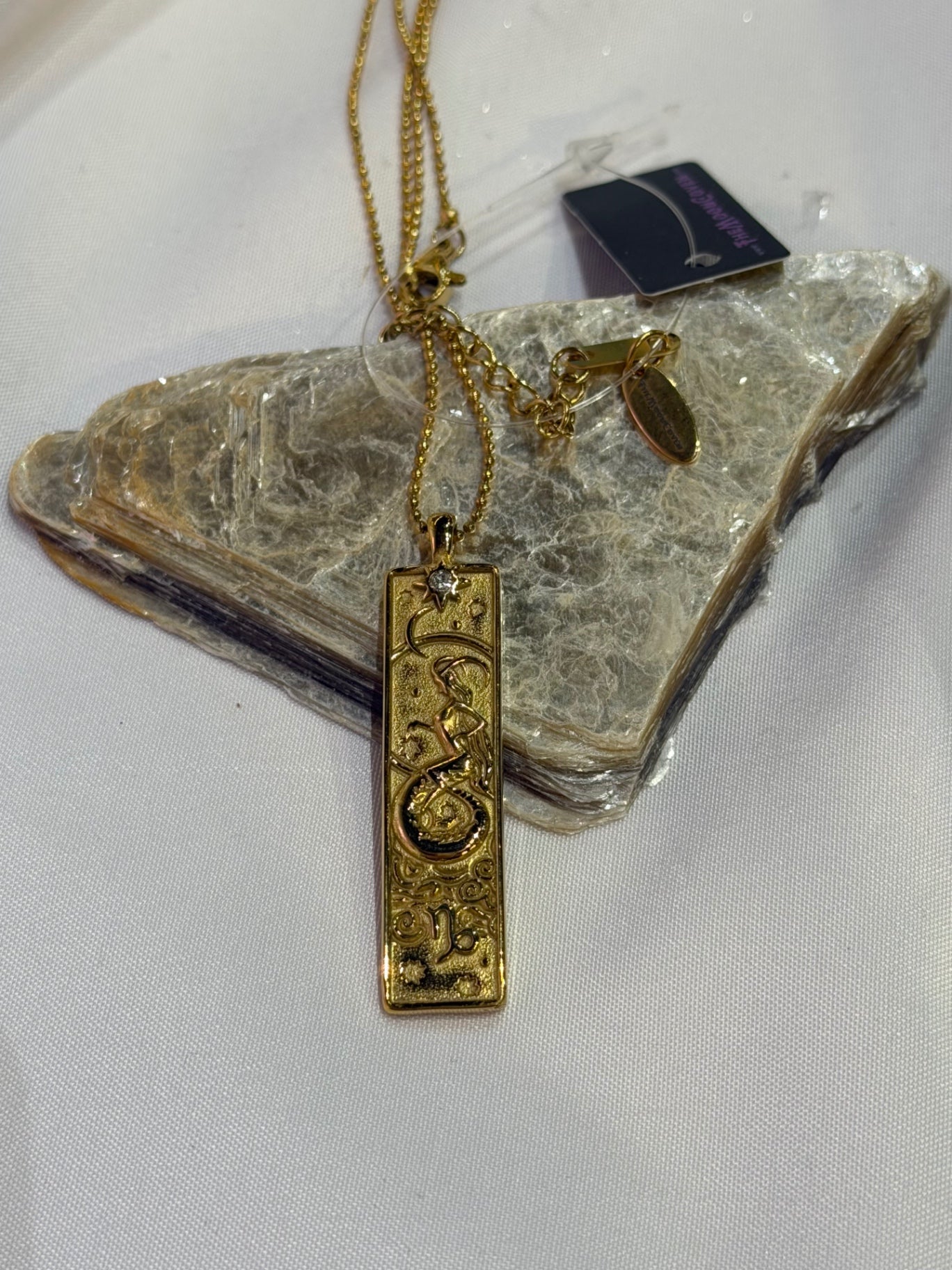 Capricorn Zodiac Amulet Necklace Gold Waterproof Stainless Steel