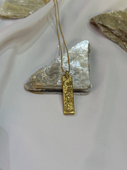 Leo Zodiac Amulet Necklace Gold Waterproof Stainless Steel