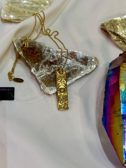 Cancer Zodiac Amulet Necklace Gold Waterproof Stainless Steel