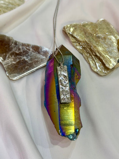 Pisces Zodiac Amulet Necklace Silver Waterproof Stainless Steel