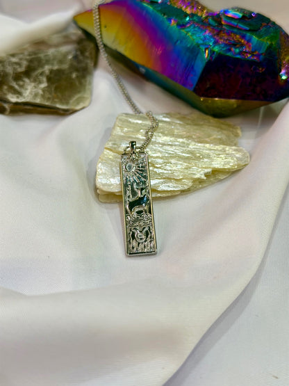 Taurus Zodiac Amulet Necklace Silver | Waterproof Stainless Steel