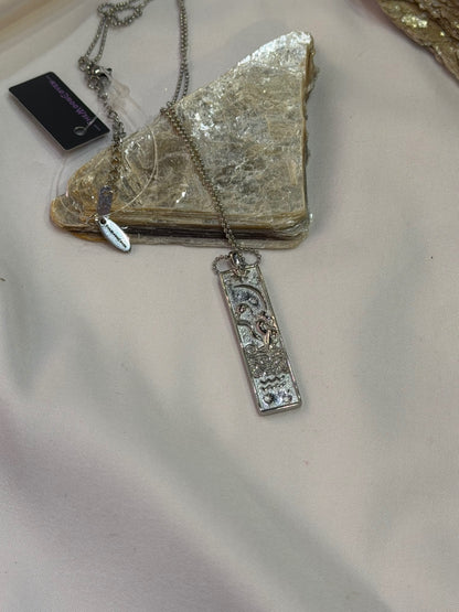 Aquarius Zodiac Amulet Necklace Silver Waterproof Stainless Steel