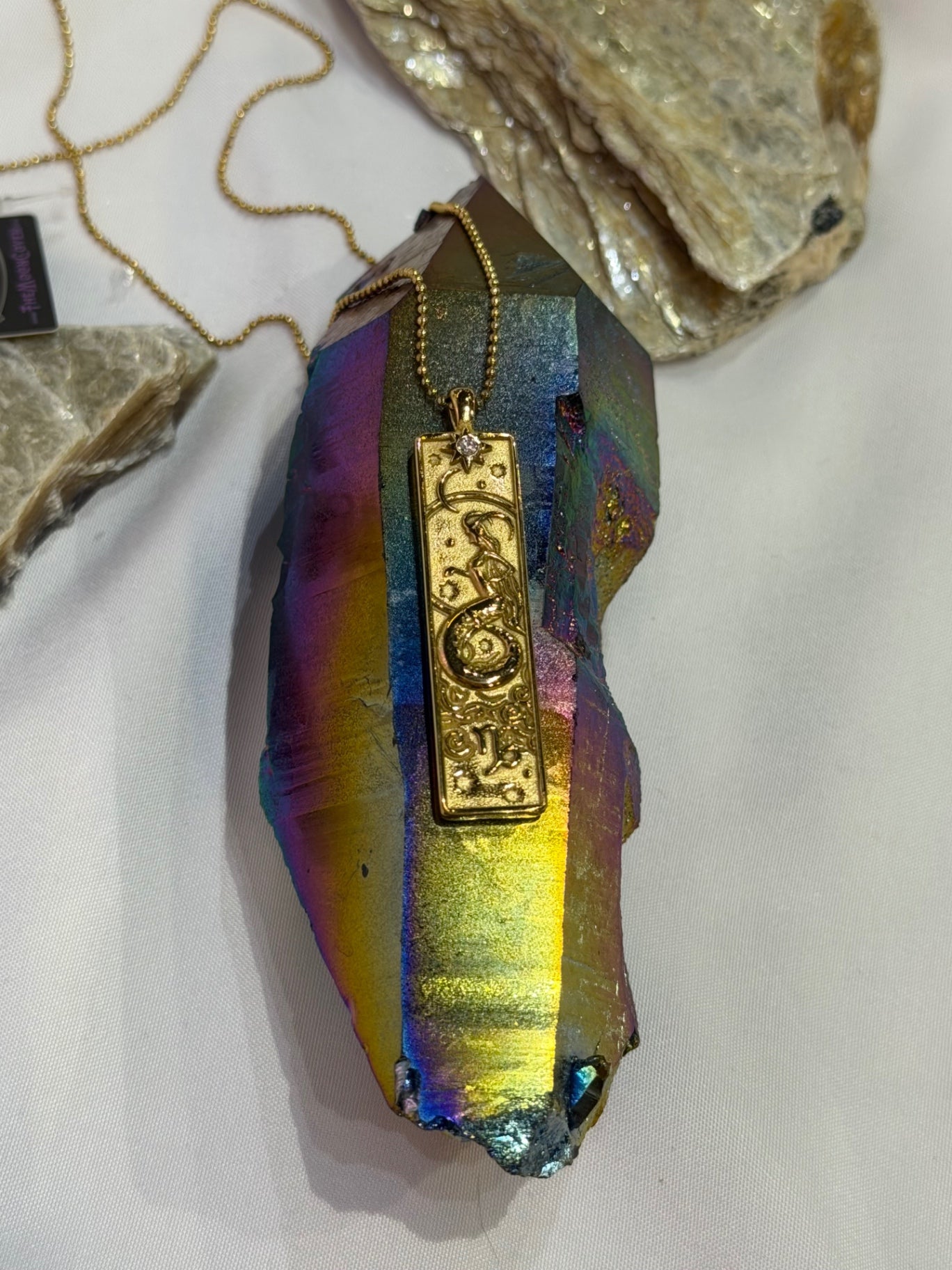 Capricorn Zodiac Amulet Necklace Gold Waterproof Stainless Steel