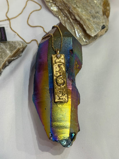 Capricorn Zodiac Amulet Necklace Gold Waterproof Stainless Steel