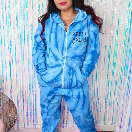 Keep It Bright tie dye onesie - blue - S/M