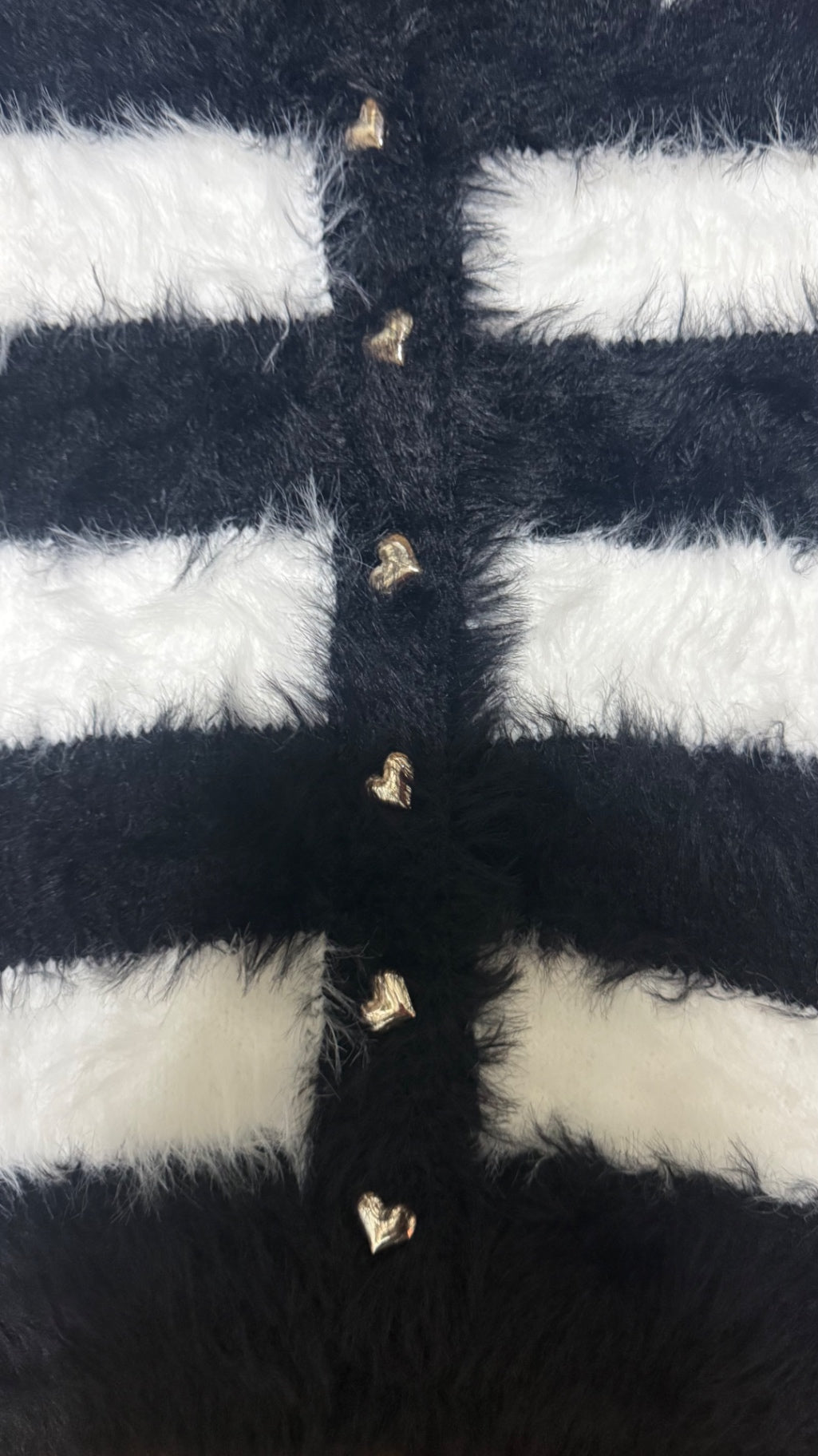 Ultra soft striped cardigan with gold buttons