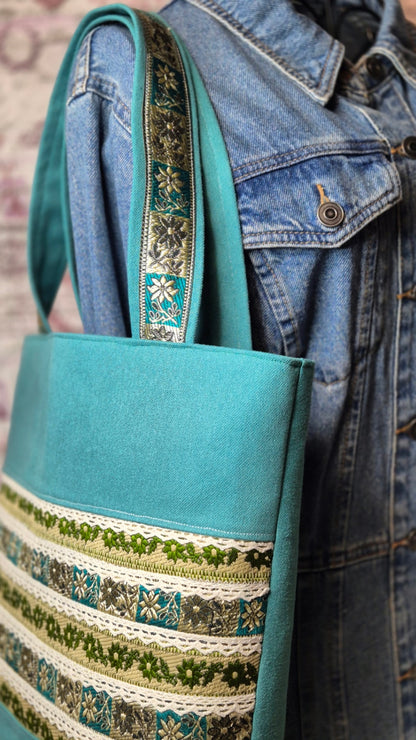 Turquoise tote
