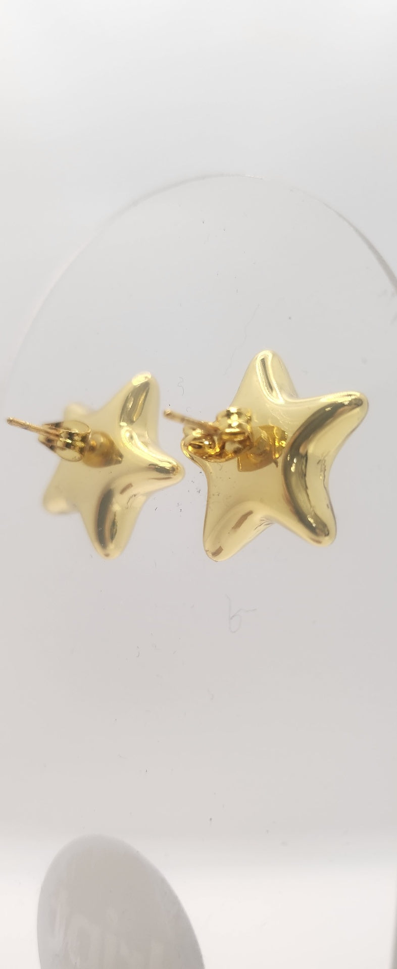 Star stud balloon earrings fold 18ct gp