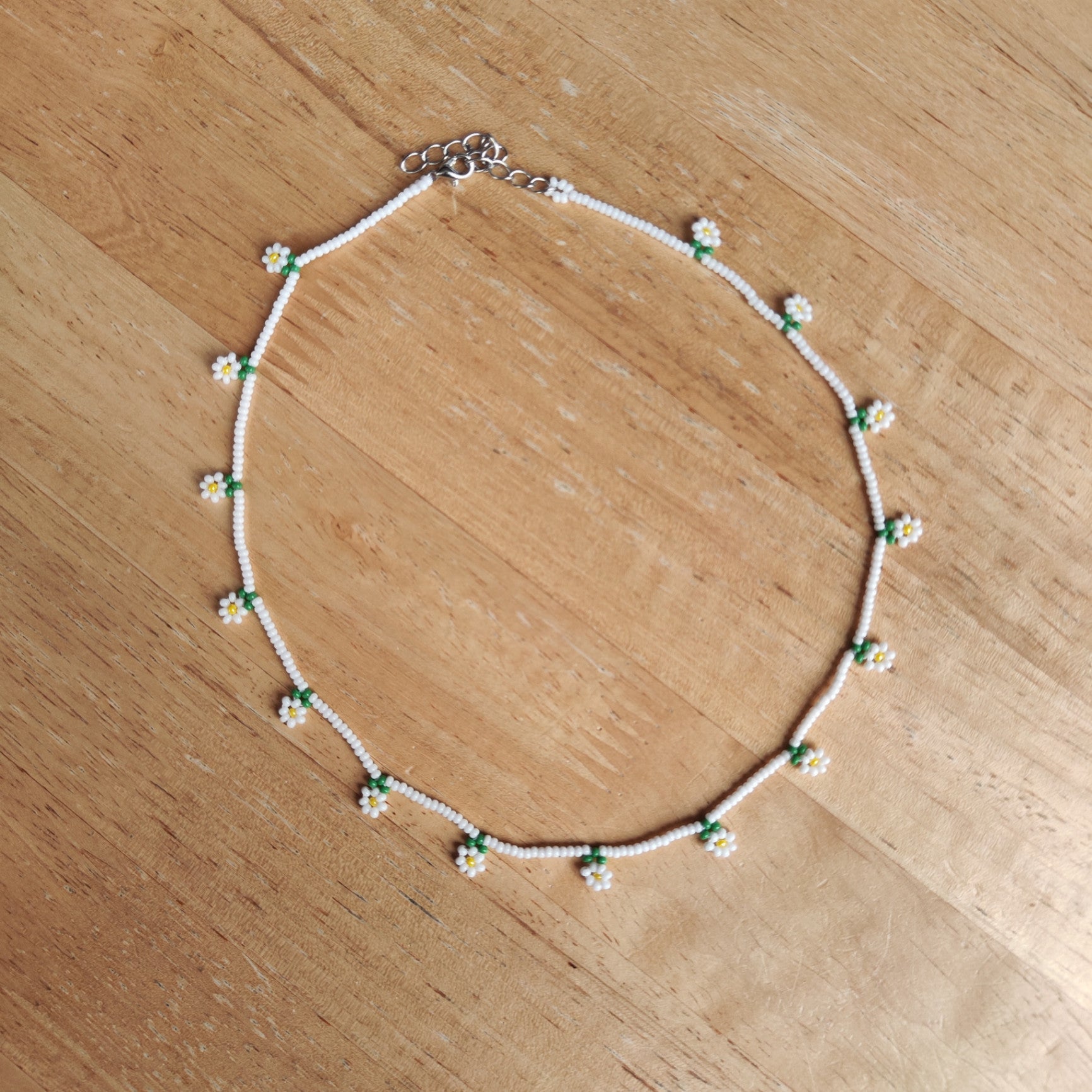 Beaded Dangly Flower Necklaces