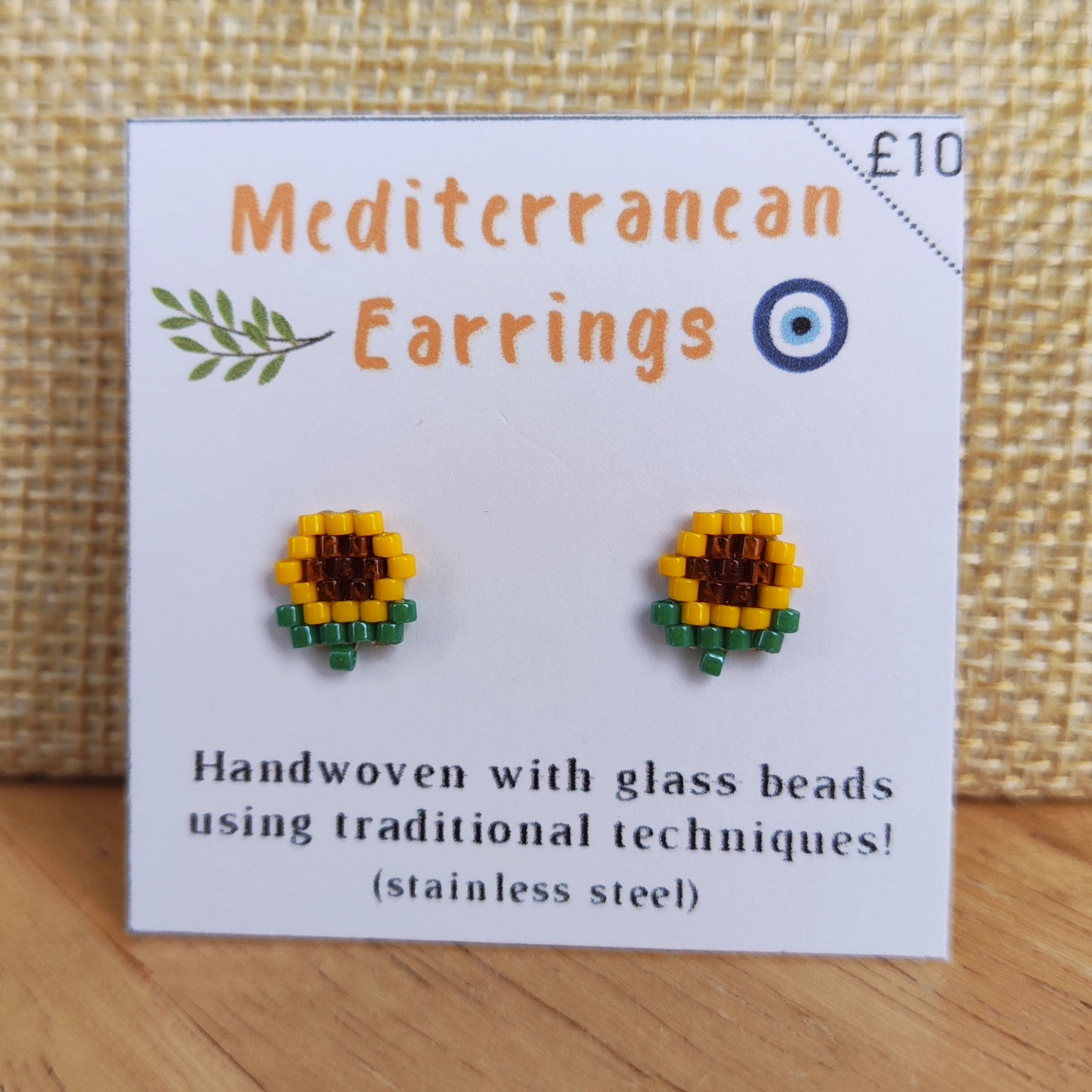 Beaded Stud Earrings