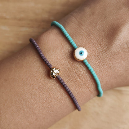 Beaded Clip-on Bracelets with Mediterranean Charms