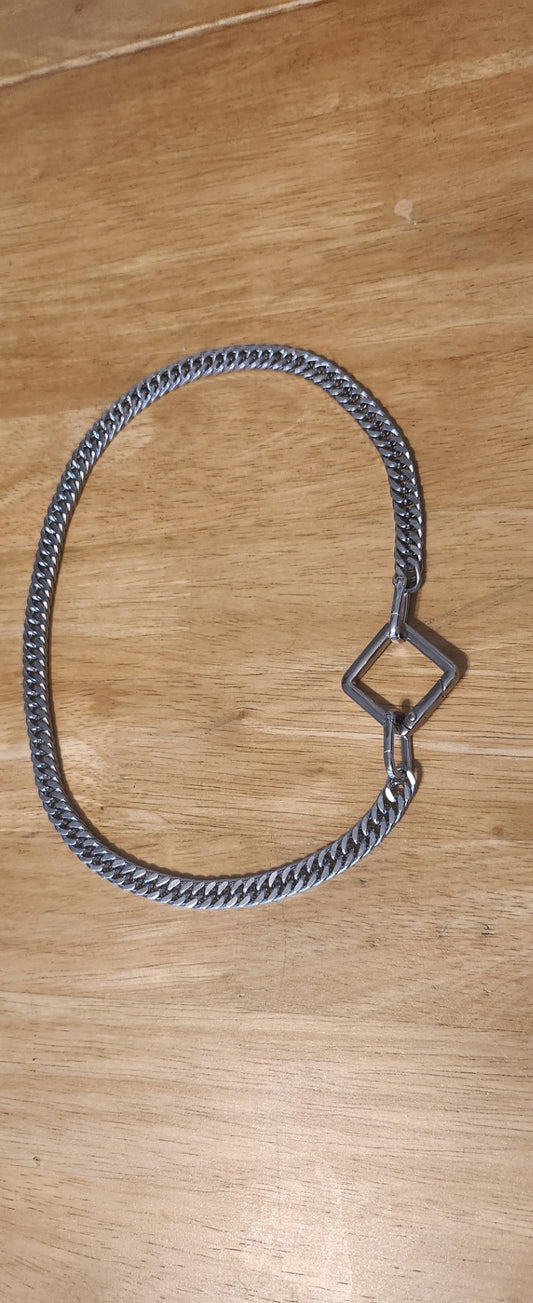Chunky stainless Steel statement necklace