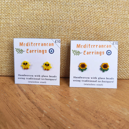 Beaded Stud Earrings