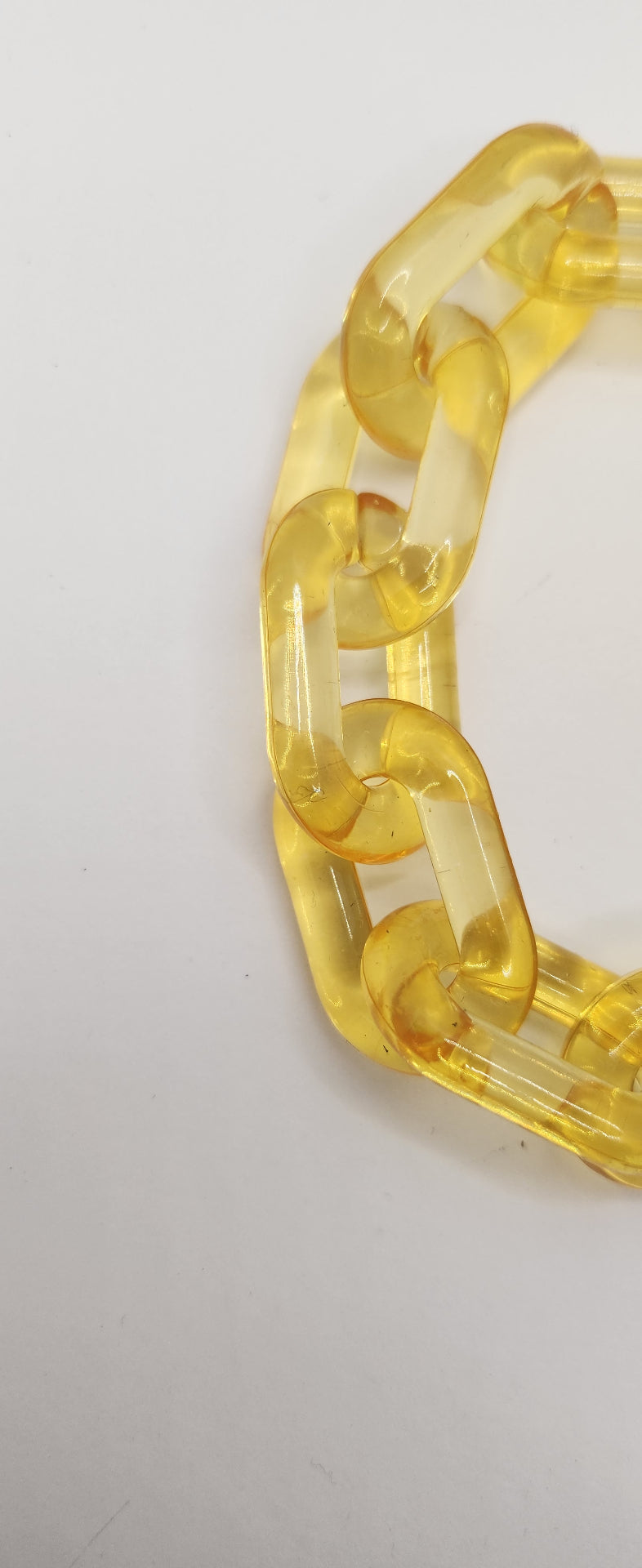 Orange jelly link bracelet