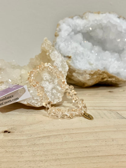 ✨ Citrine Crystal Chip Bracelet