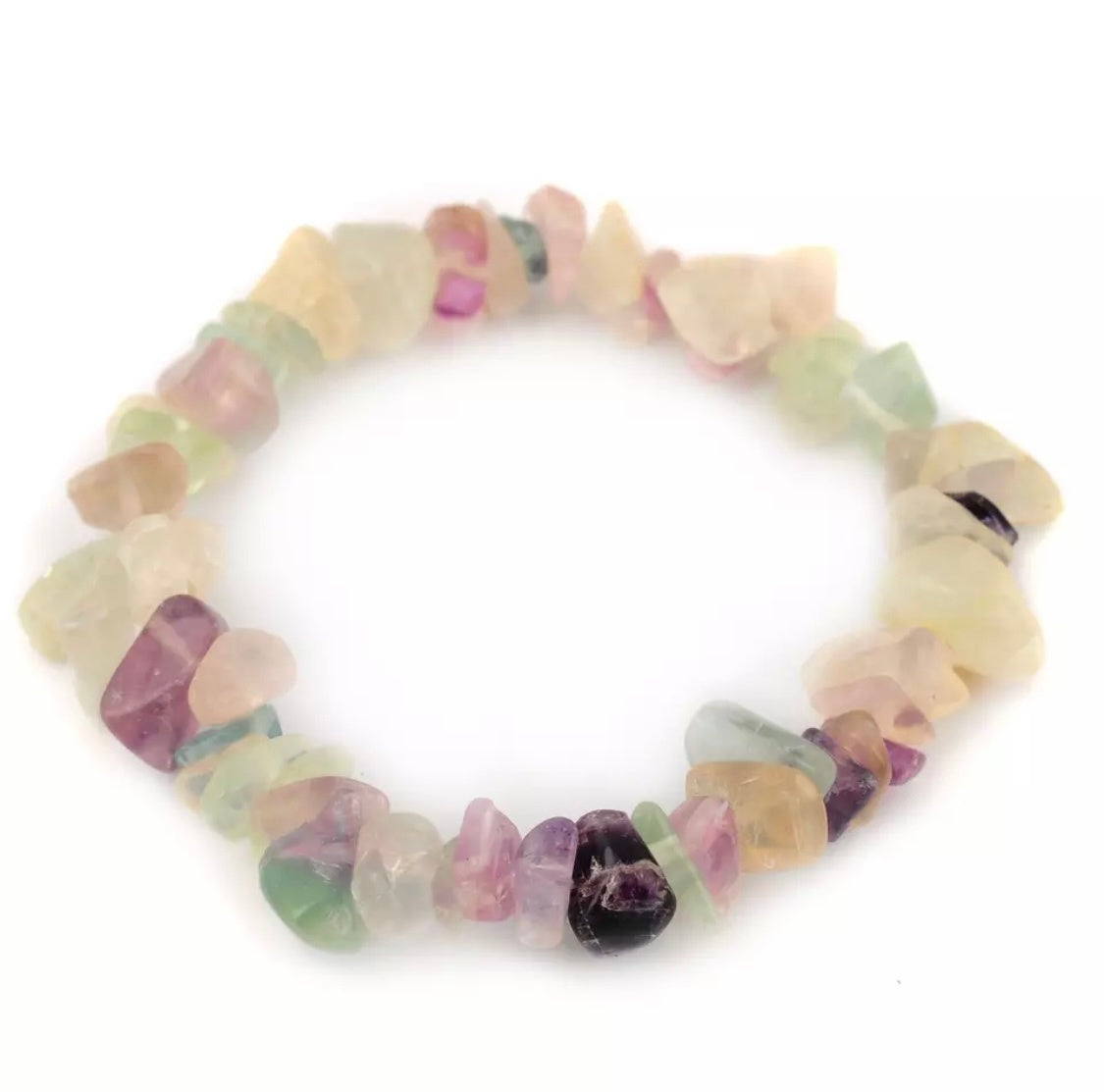💜 Fluorite Crystal Chip Bracelet