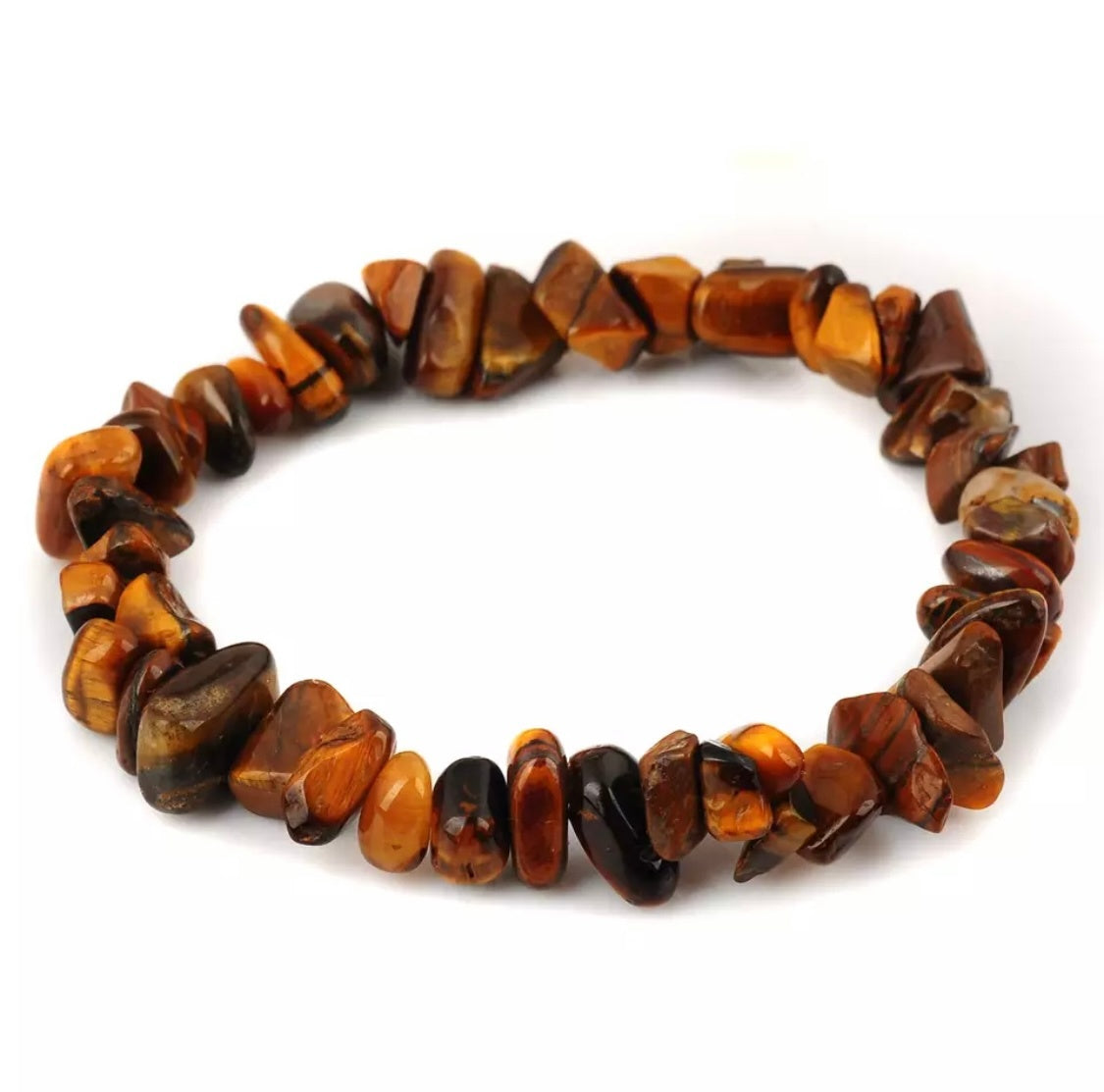 🐯 Tiger’s Eye Crystal Chip Bracelet