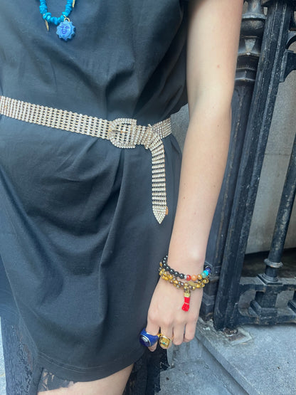 Tiger’s Eye Chakra Bracelet with Buddha Charm