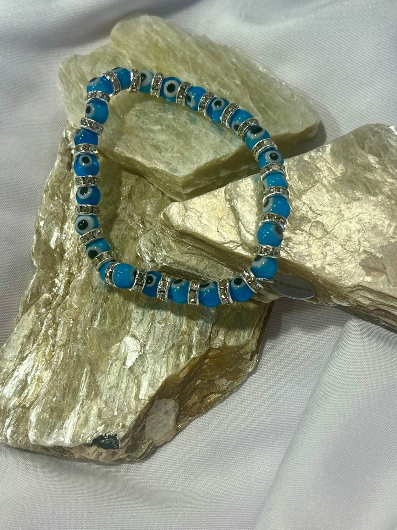 Blue Crystal Lucky Eye Stretch Bracelet