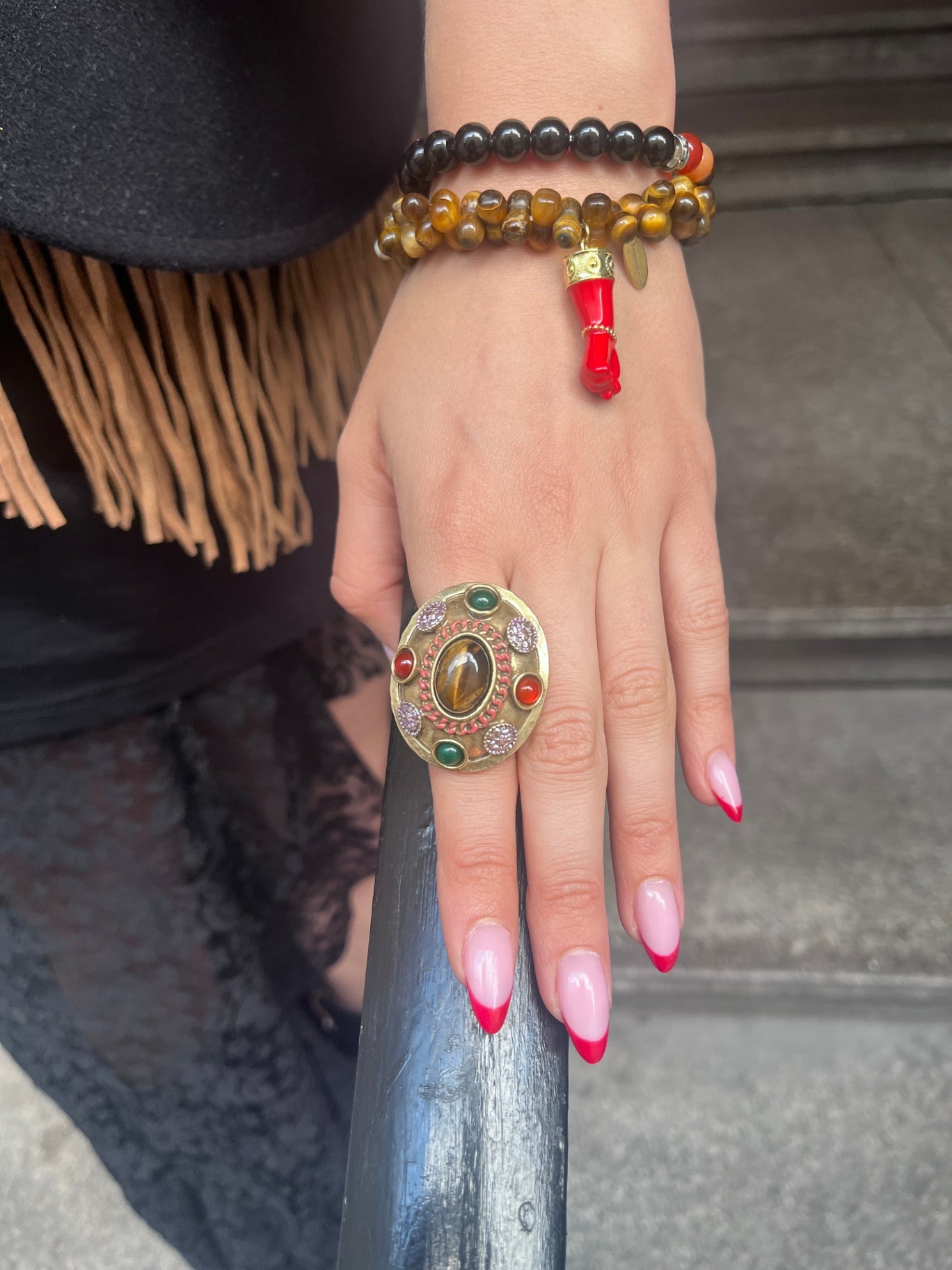 Black Obsidian Chakra Bracelet