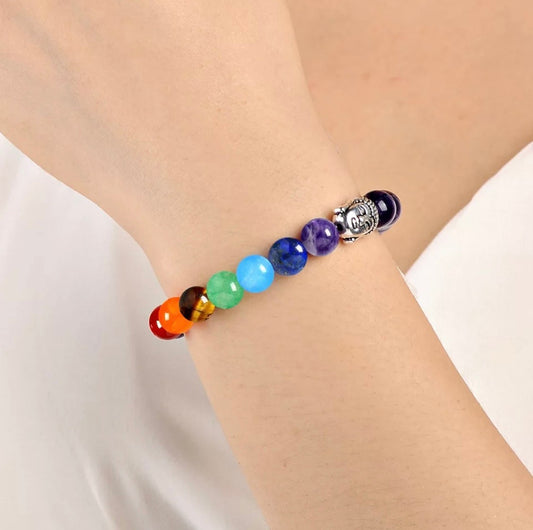 Black Obsidian Chakra Bracelet