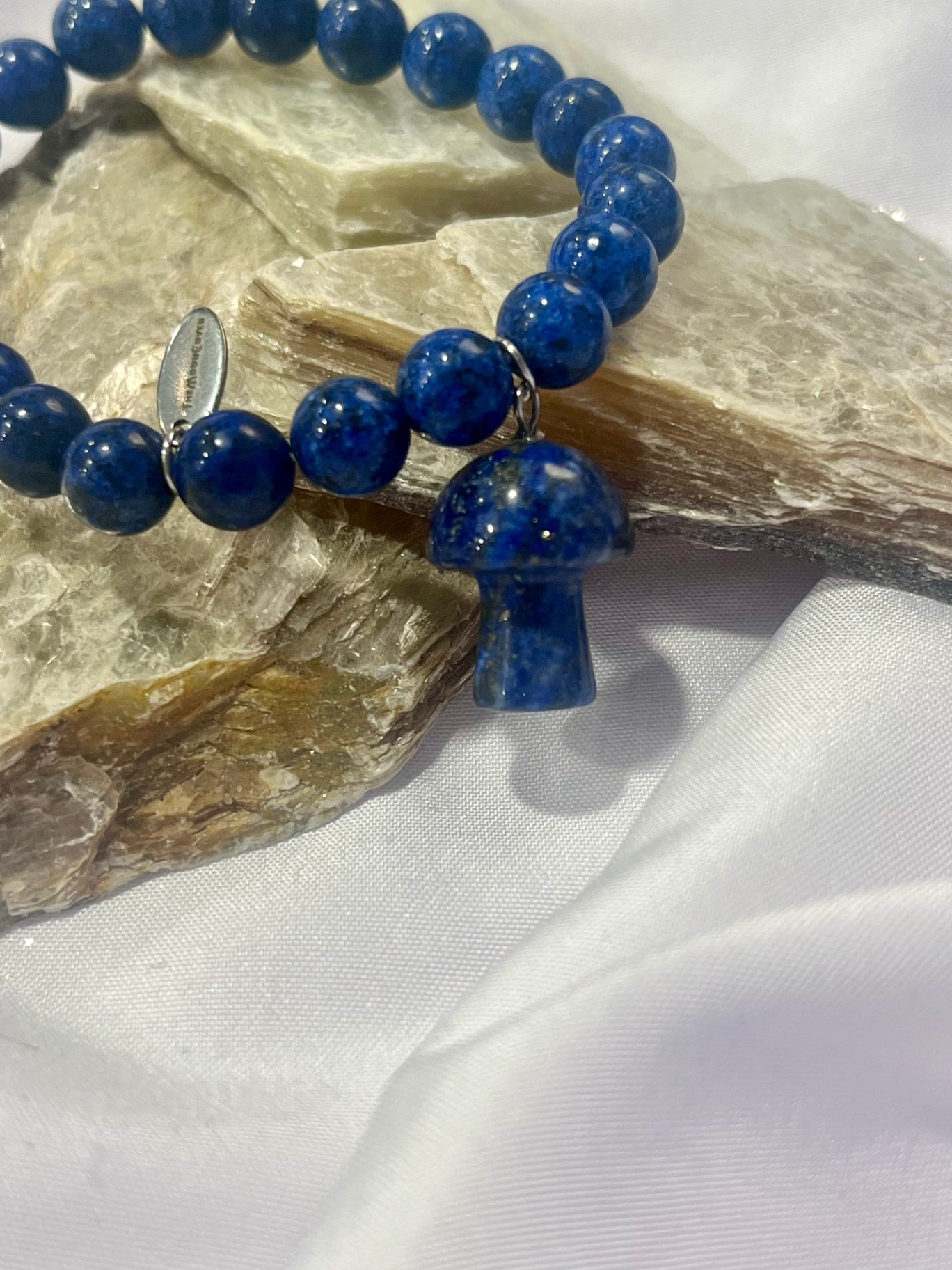 Lapis Lazuli Mushroom Bracelet – Intuition, Wisdom & Protection
