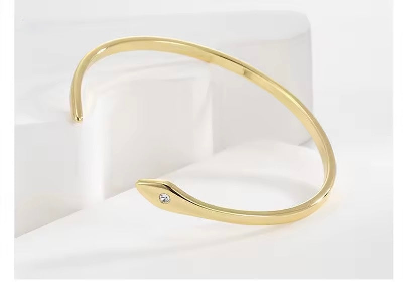 Golden Serpent Bracelet Cuff – Transformation, Power & Protection