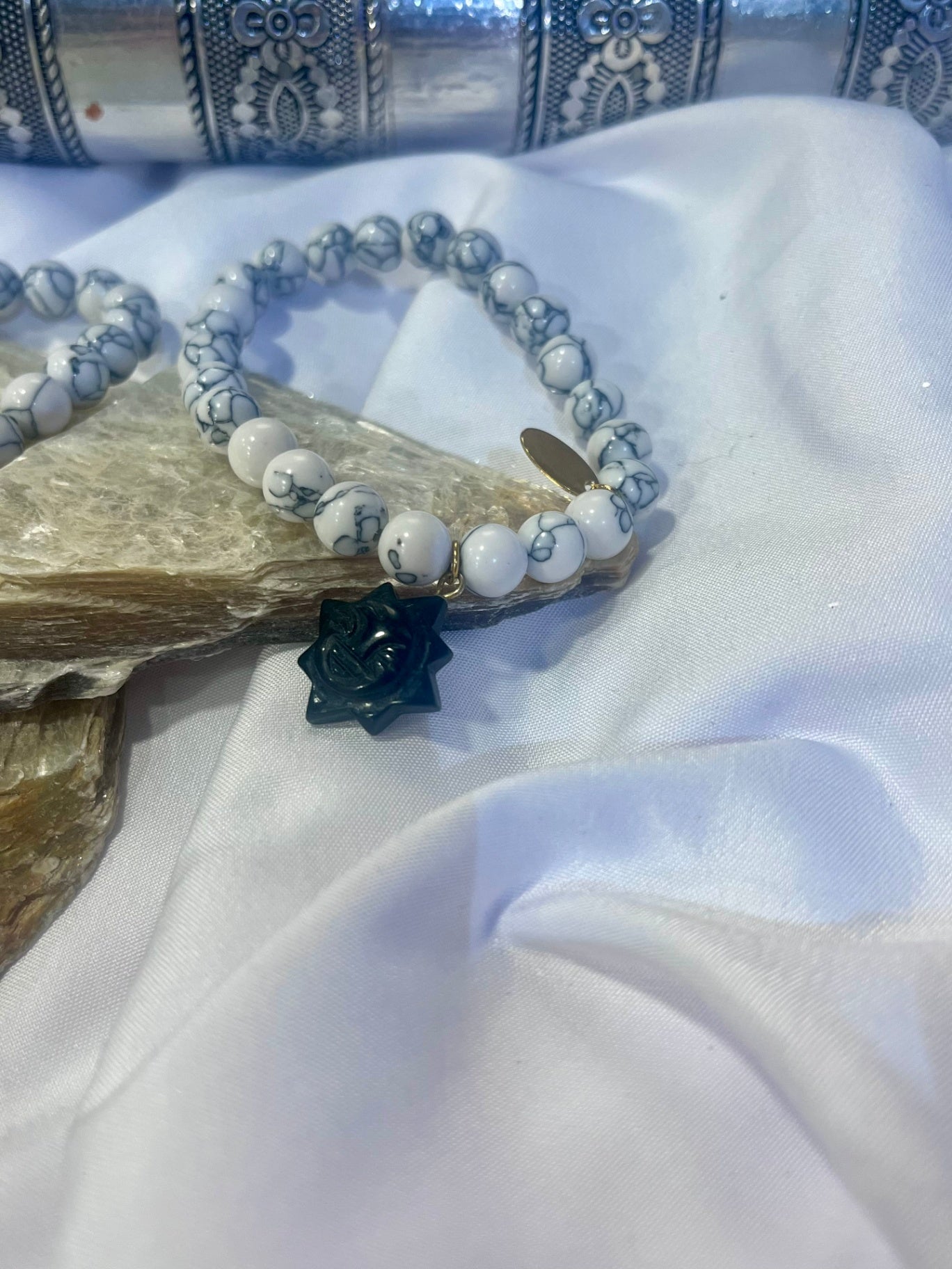 Howlite Sun Bracelet – Calm Mind, Inner Strength & Balance