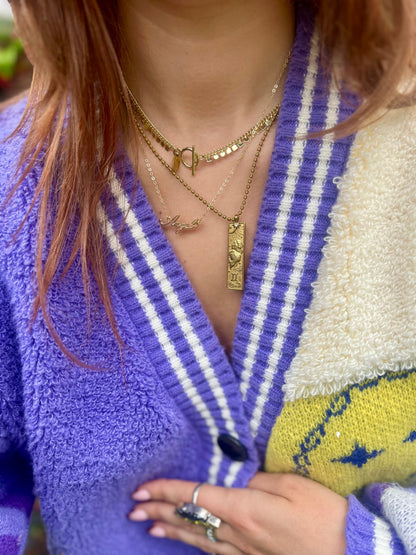 Golden Luna Disc Chain Necklace | Waterproof Gold Charm Collar