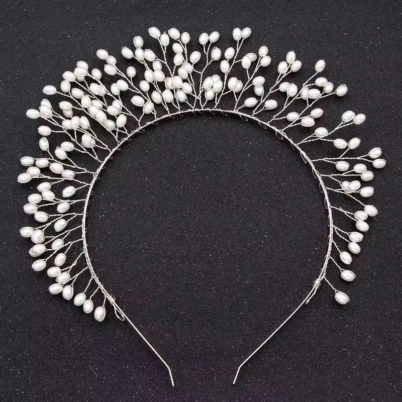 Pearl Silver Wired headband