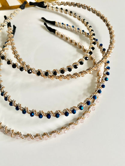 BLACK CRYSTAL HEADBAND