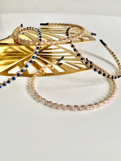 BLACK CRYSTAL HEADBAND