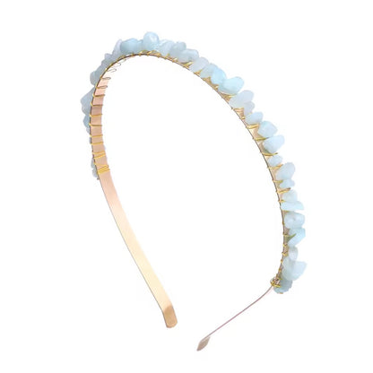 💙 Blue Calcite Crystal Chip Headband