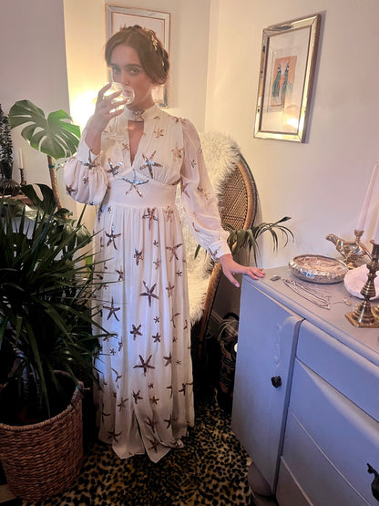 Celestial Sea Star gown Size 12 Ivory and gold sequin