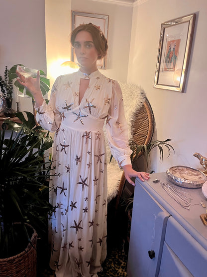 Celestial Sea Star gown Size 10 Ivory and gold sequin