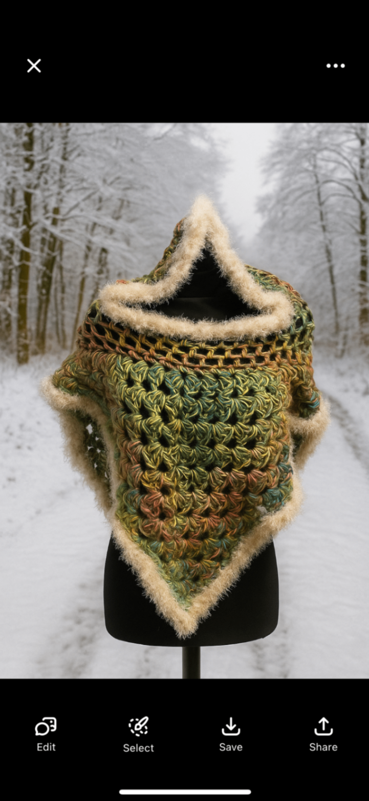 Hooded poncho